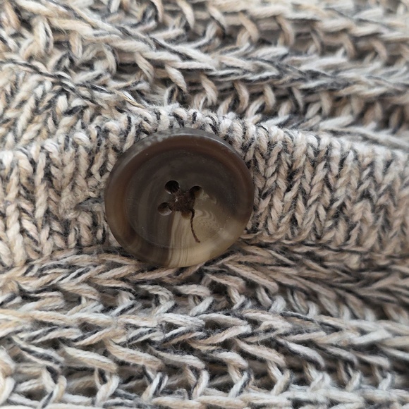 American Eagle Outfitters Cream Black Knit Grandpa Eclectic 00s Sweater Womens S - Picture 4 of 9